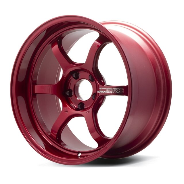 Advan Racing R6 Wheel – 18×8.0 / Offset +45 / 5×114.3 (Racing Candy Red)