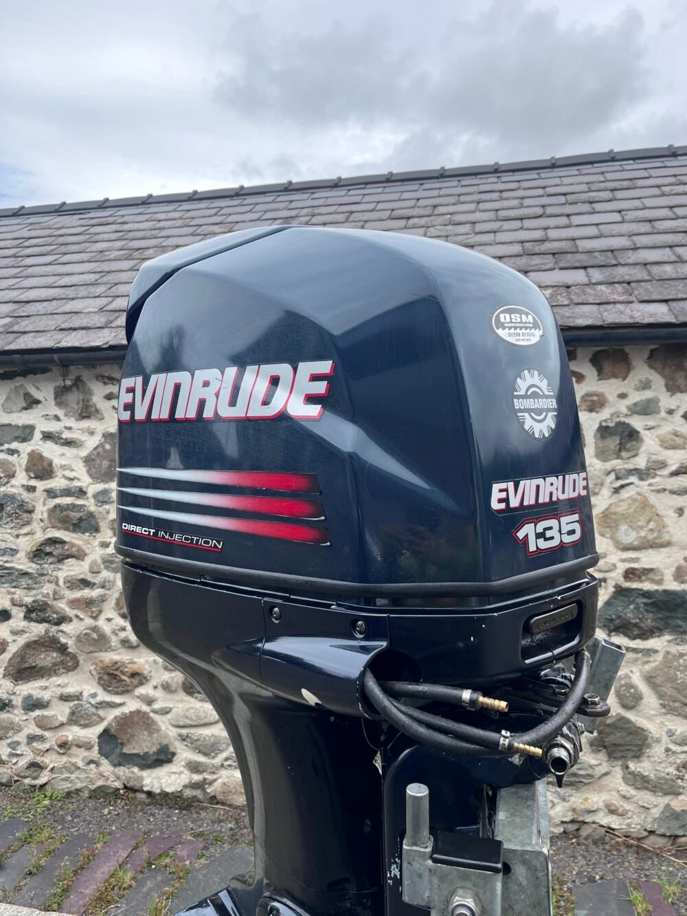 Used 135hp evinrude longshaft, remote control, electric star