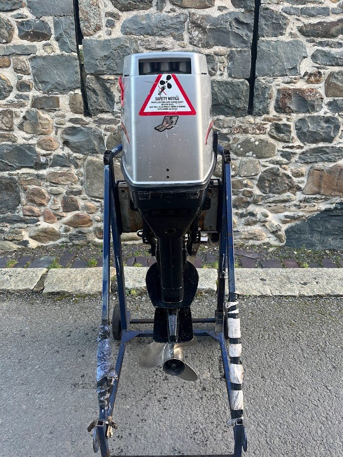 Used 50hp mariner ex RNLI – intermediate shaft, two stroke, electric start, manual start, tiller control