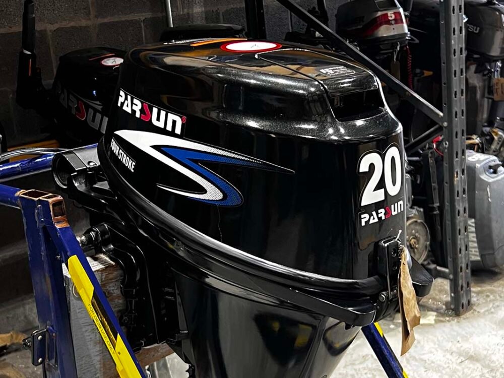 Used 35hp Evinrude Outboard, Long Shaft Tiller Control Manual Start